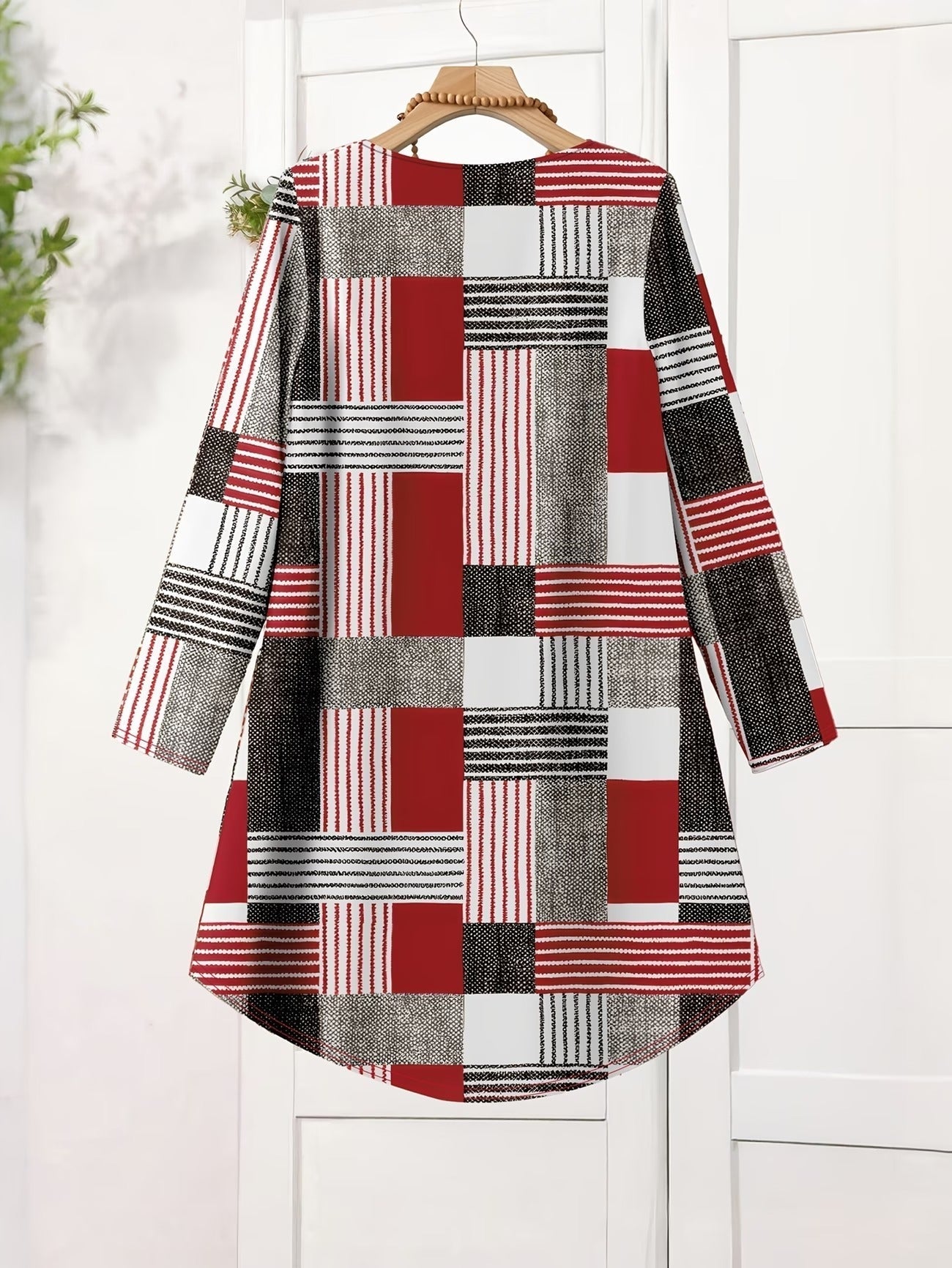 Autumn And Winter Women'S Vacation Printed Elegant Casual Loose Long-Sleeve Top And Pants Two-Piece Set for Fall