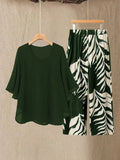 Chill Mode Co-Ord Set Half Sleeve T-shirt & Straight Leg Pant